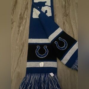 Official NFL Indianapolis Colts Blue and White Team Logo Scarf
